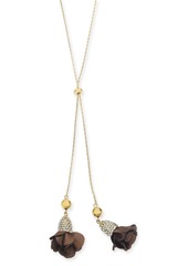 INC International Concepts Inc Fabric-Flower 37" Lariat Necklace, Created for Macy's