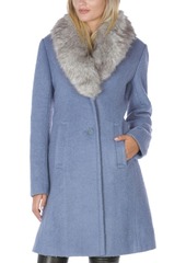 INC International Concepts Inc Faux-Fur Collar Walker Coat, Created for Macy's