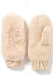 INC International Concepts Inc Faux-Fur Mittens, Created for Macy's
