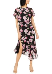 INC International Concepts Inc Floral Asymmetrical-Hem A-Line Dress, Created for Macy's