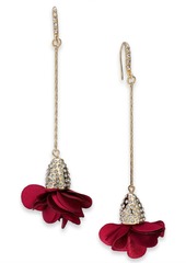 Inc International Concepts Fabric Flower Drop Earrings, Created for Macy's