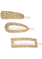 Inc International Concepts 3-Pc. Gold-Tone Textured Hair Barrette Set, Created for Macy's