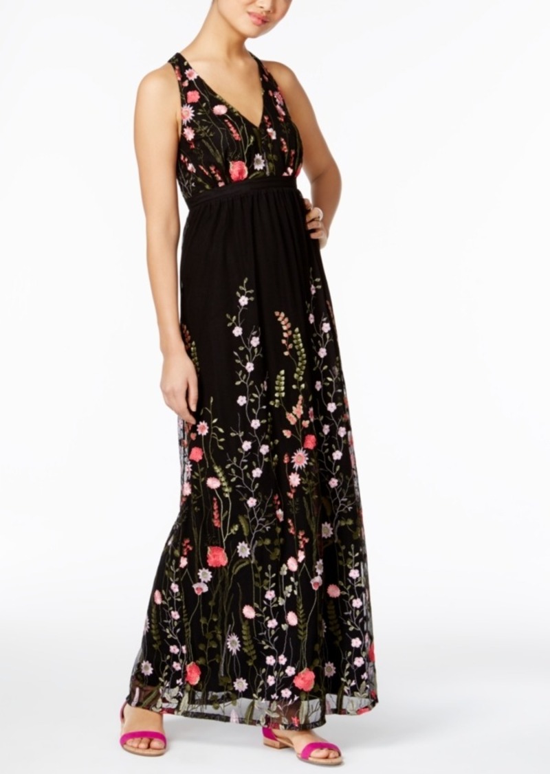 INC International Concepts Inc International Concepts Petite Floral-Embroidered Maxi Dress, Only ...