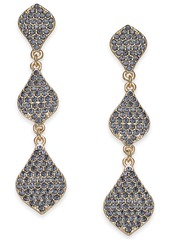 Inc International Concepts Gold-Tone Crystal Triple Drop Earrings, Created for Macy's