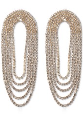 Inc International Concepts Gold-Tone Rhinestone Chain Loop Statement Earrings, Created for Macy's