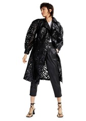Inc International Concepts Illusion Lace Trench Coat, Created for Macy's