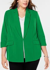 Inc International Concepts Plus Size 3/4-Sleeve Blazer, Created for Macy's