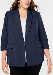 Inc International Concepts Plus Size 3/4-Sleeve Blazer, Created for Macy's