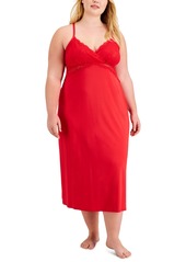 Inc International Concepts Plus Size Lace Chemise Nightgown, Created for Macy's