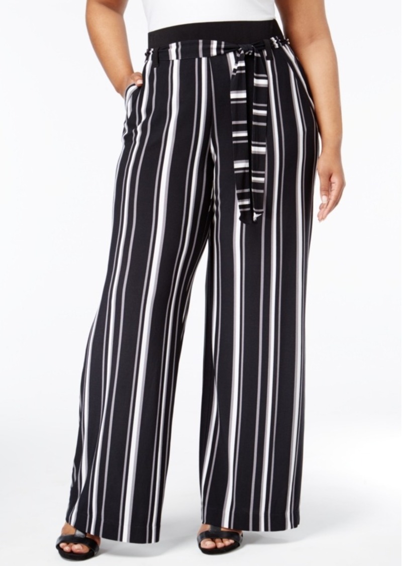 striped trousers plus size