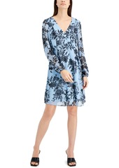 Inc International Concepts Printed Chiffon Shift Dress, Created for Macy's