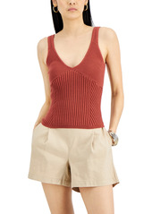 Inc International Concepts Ribbed Sweater Tank, Created for Macy's