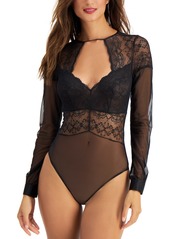 Inc International Concepts Sheer Lace Thong Bodysuit, Created for Macy's