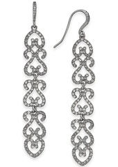 Inc International Concepts Silver-Tone Pave Openwork Linear Drop Earrings, Created for Macy's