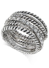 Inc International Concepts Textured Pave Statement Ring, Created for Macy's