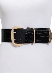 Inc International Concepts Wide Stretch Croc-Embossed Belt, Created for Macy's