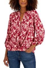 Inc International Concepts Women's Botanical-Print Button-Up Long-Sleeve Shirt, Created for Macy's