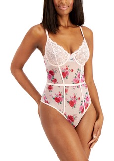 Inc International Concepts Women's Floral Lace Bodysuit, Created for Macy's