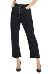 Inc International Concepts Women's High-Rise Button-Fly Straight-Leg Jeans, Created for Macy's