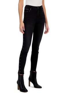 Inc International Concepts Women's High-Rise Studded Skinny Jeans, Created for Macy's