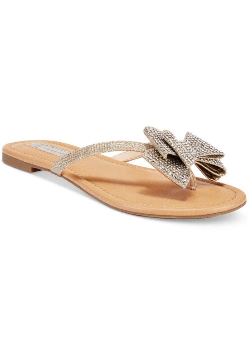 INC International Concepts Inc International Concepts Women&#39;s Mabae Bow Flat Sandals, Created ...