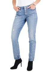 Inc International Concepts Women's Paint-Splatter Mid-Rise Straight-Leg Pants, Created for Macy's