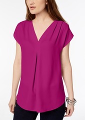 INC International Concepts Inc Inverted-Pleat V-Neck Top, Created for Macy's