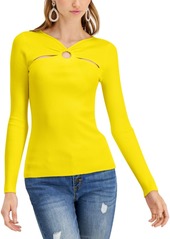 INC International Concepts Inc O-Ring Cutout Ribbed Sweater, Created for Macy's