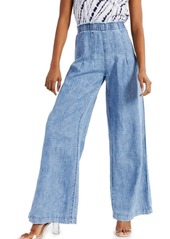 Inc International Concepts Pintucked Wide-Leg Jeans, Created for Macy's