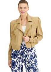 INC International Concepts Inc Plus Size Cotton Gauze Moto Jacket, Created for Macy's
