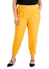 Inc International Concepts Plus Size Pleat-Front Jogger Pants, Created for Macy's