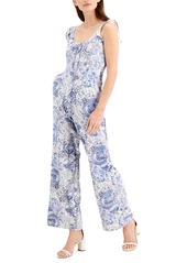 INC International Concepts Inc Printed Lace-Up Jumpsuit, Created for Macy's