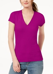 INC International Concepts Inc Ribbed V-Neck Top, Created for Macy's