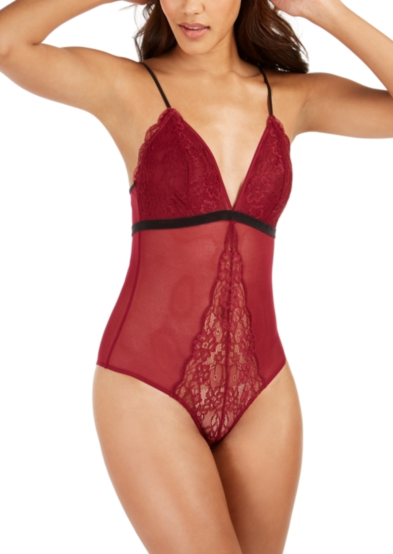 Inc Sheer Mesh Lace Bodysuit, Created For Macy's