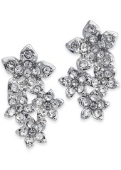 INC International Concepts Inc Silver-Tone Crystal Cluster Flower Drop Earrings, Created for Macy's