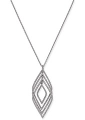 Inc International Concepts Silver-Tone Pave Multi-Layer Pendant Necklace, 30" + 3" extender, Created for Macy's