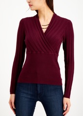 INC International Concepts Inc Surplice Sweater, Created for Macy's
