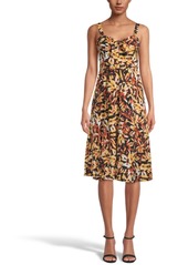 INC International Concepts Inc Sweetheart-Neck Printed Fit & Flare Dress, Created for Macy's