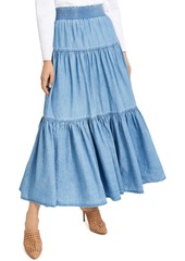 INC International Concepts Inc Tiered Chambray Maxi Skirt, Created for Macy's