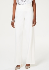 INC International Concepts Inc Wide-Leg Crepe Side Zip High Waist Pants, Created for Macy's