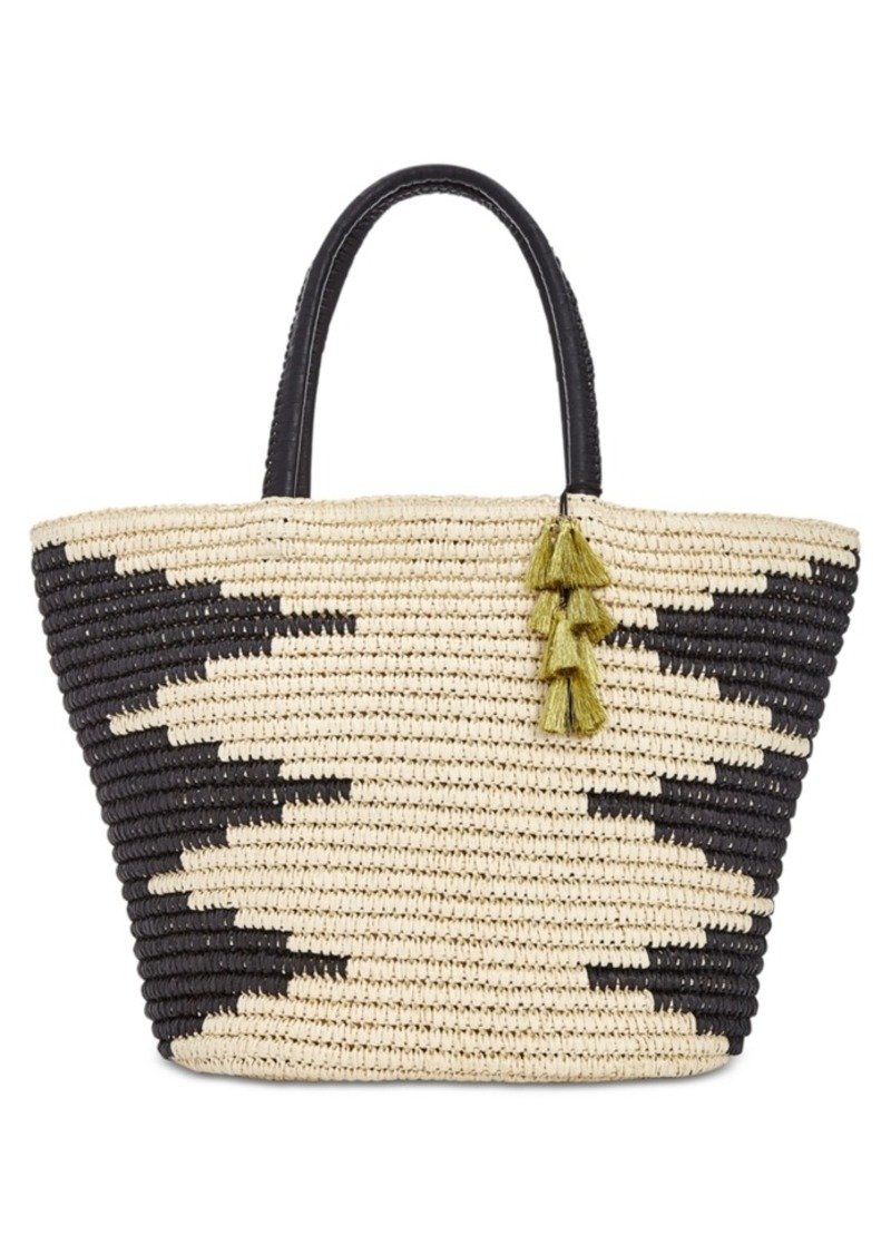 macys straw tote