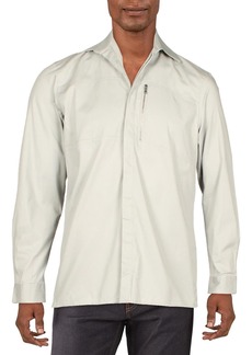 INC Mens Cotton Collared Button-Down Shirt