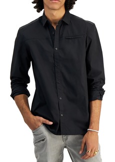 INC Mens Cotton Regular Fit Button-Down Shirt