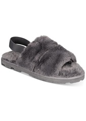 INC Mens Faux Fur Indoor/Outdoor Slingback Slippers