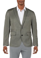 INC Mens Herringbone Slim Fit Two-Button Blazer