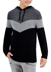INC Mens Hooded Stripes Hooded Sweater