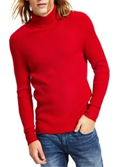 INC Mens Ribbed Long Sleeve Turtleneck Sweater