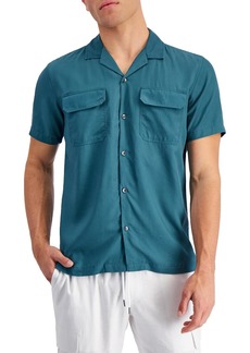 INC Mens Utility Collar Button-Down Shirt