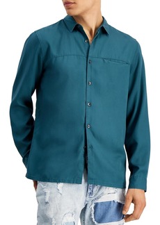 INC Toby Mens Lyocell Woven Button-Down Shirt