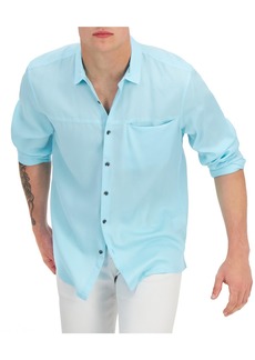 INC Toby Mens Lyocell Woven Button-Down Shirt